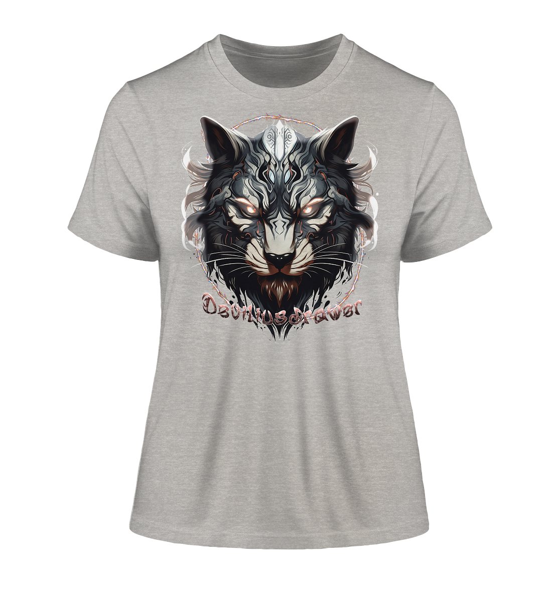 Deviliusdrawer Wolfcat - Fitted Ladies Organic Shirt