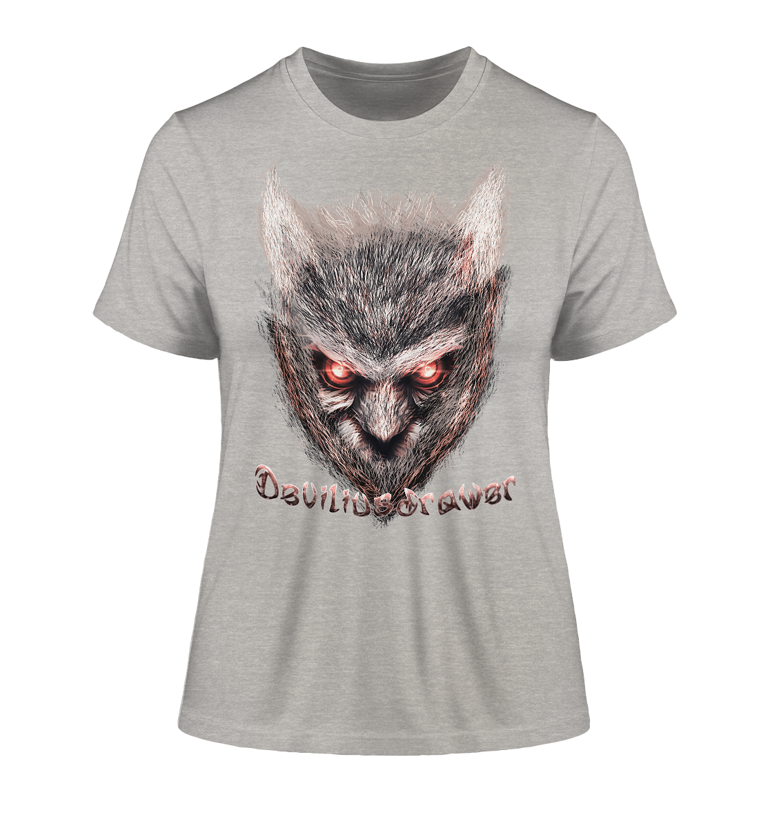 Deviliusdrawer Red Eyed Owl - Fitted Ladies Organic Shirt