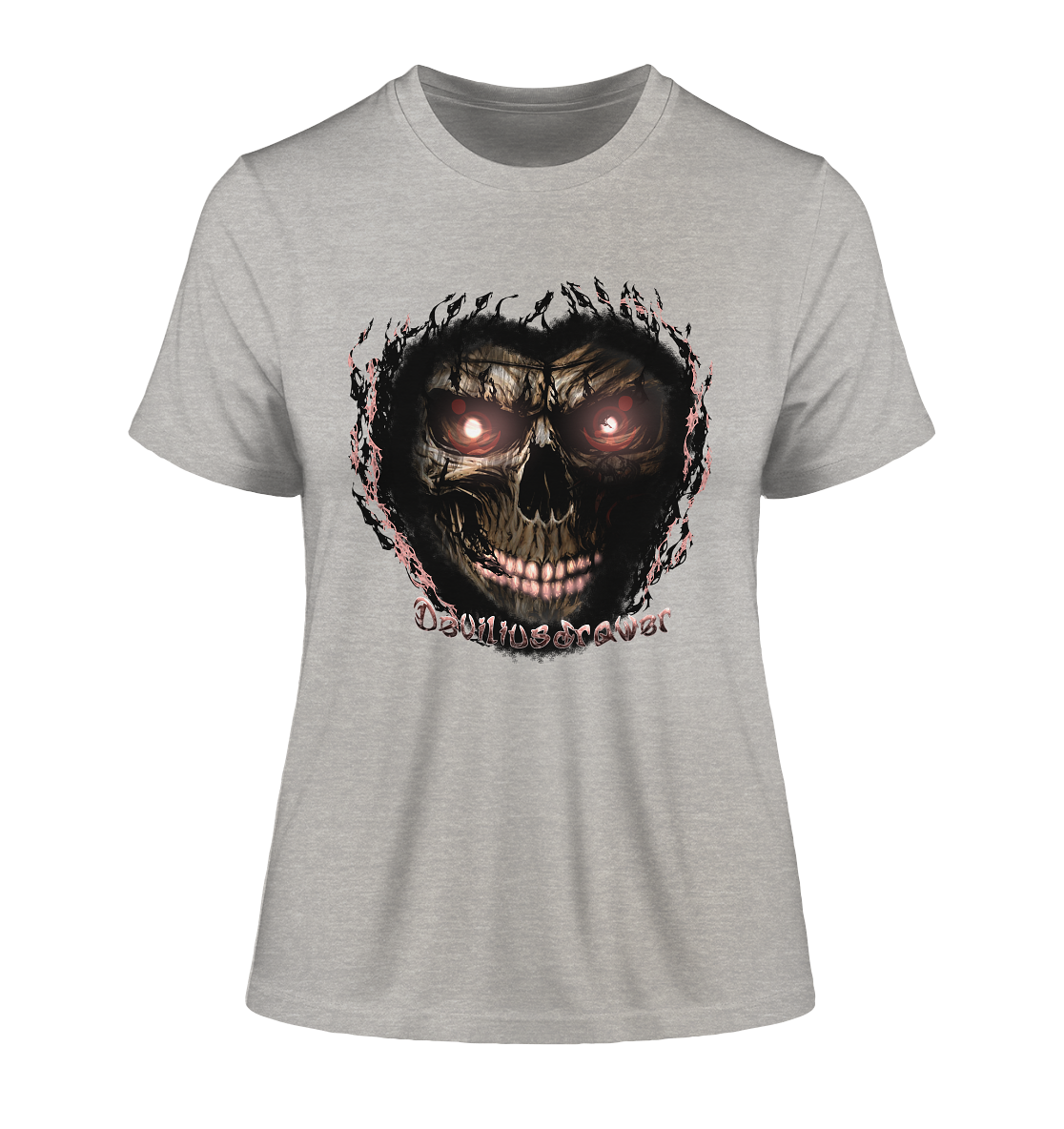 Deviliusdrawer Glow Skeleton - Fitted Ladies Organic Shirt