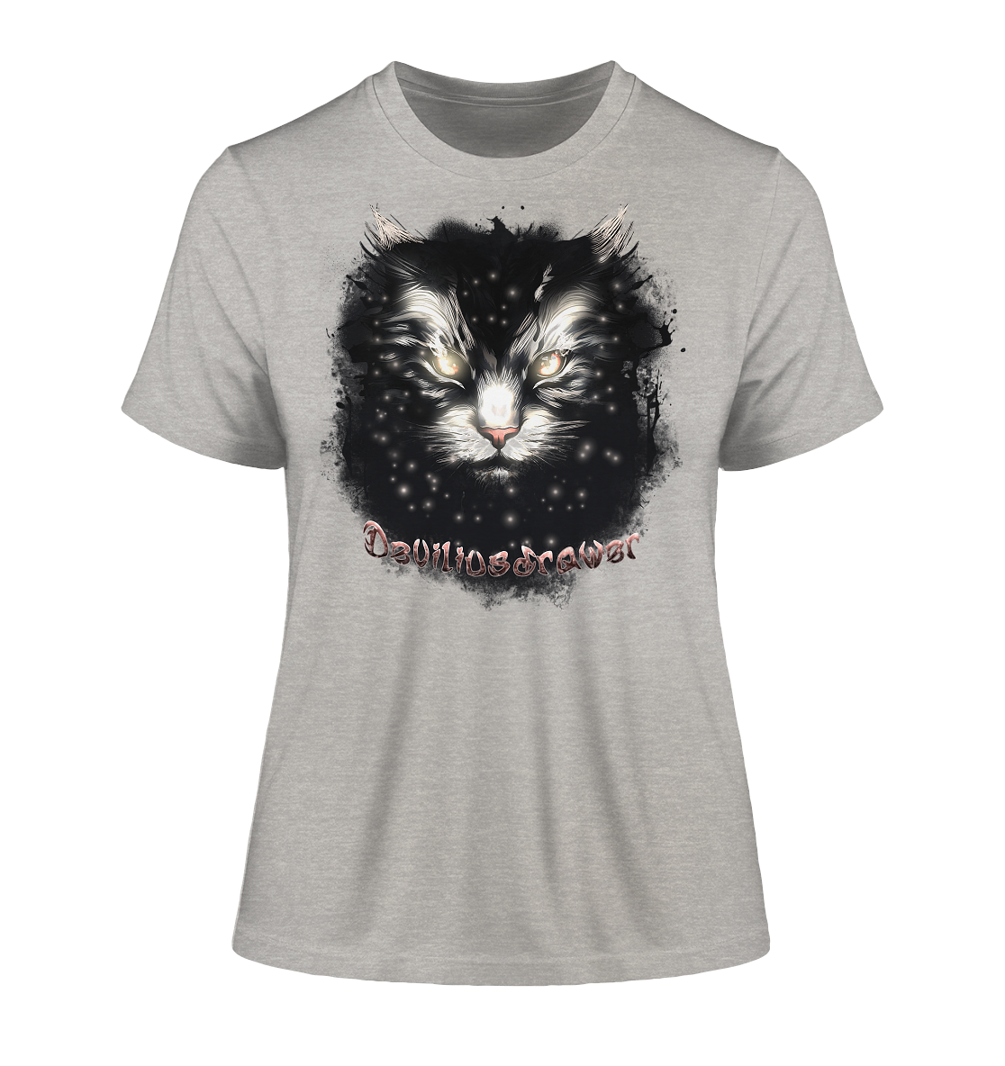 Deviliusdrawer Star Cat - Fitted Ladies Organic Shirt