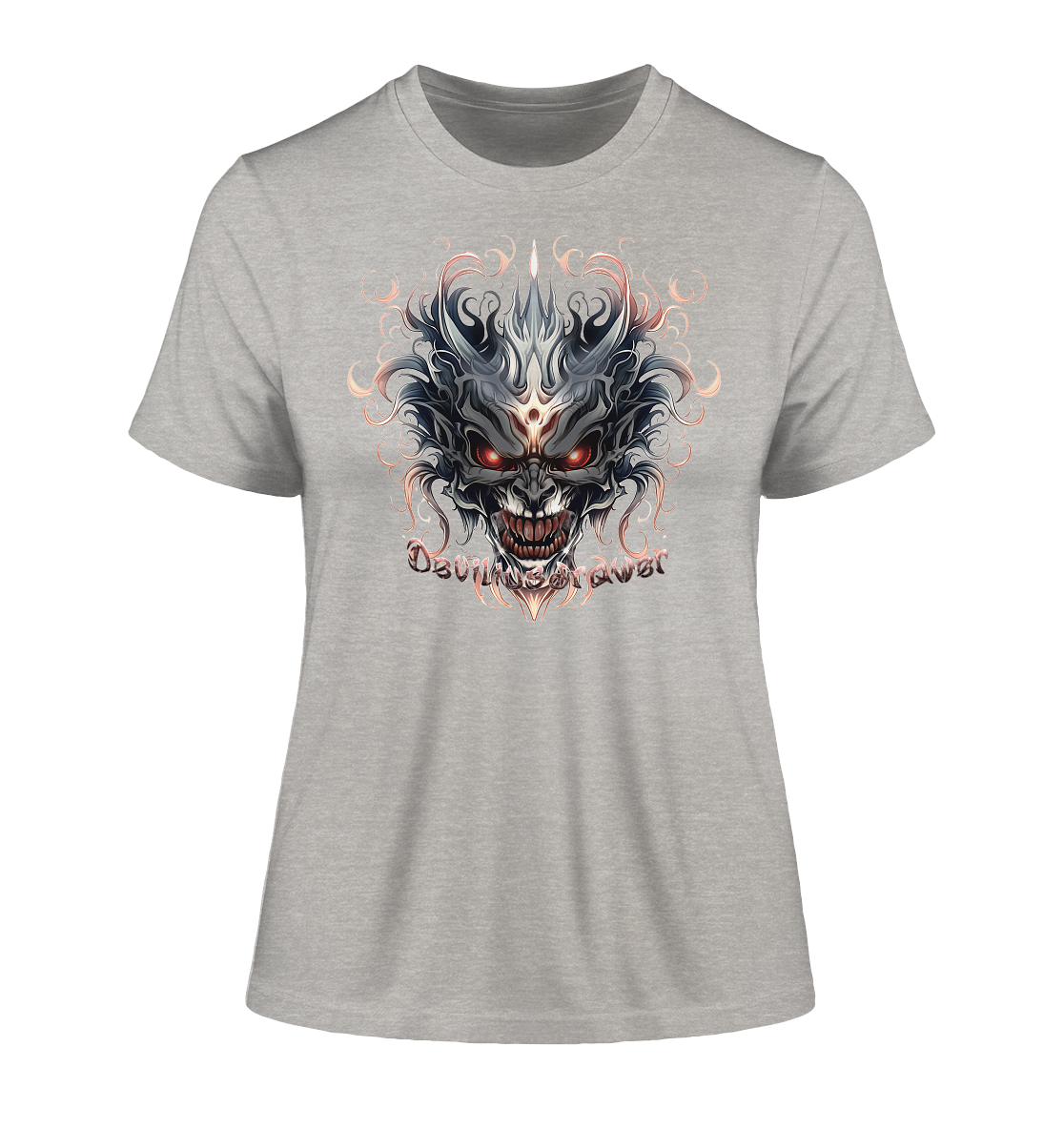 Deviliusdrawer Demon Mask - Fitted Ladies Organic Shirt