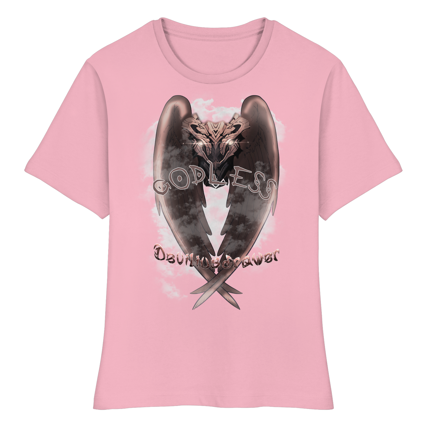 Deviliusdrawer Godless Owl - Fitted Ladies Organic Shirt