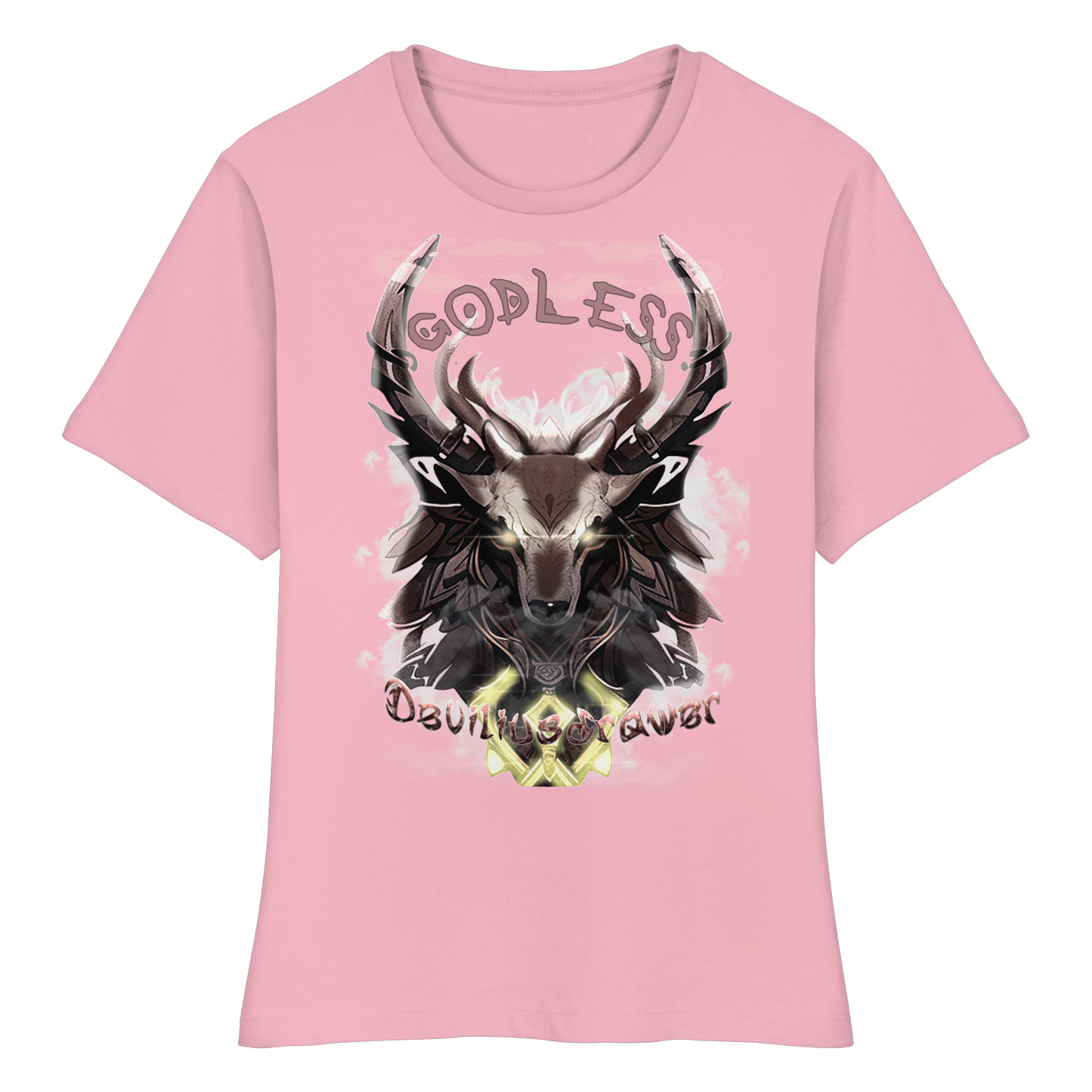 Deviliusdrawer Godless Deer - Fitted Ladies Organic Shirt
