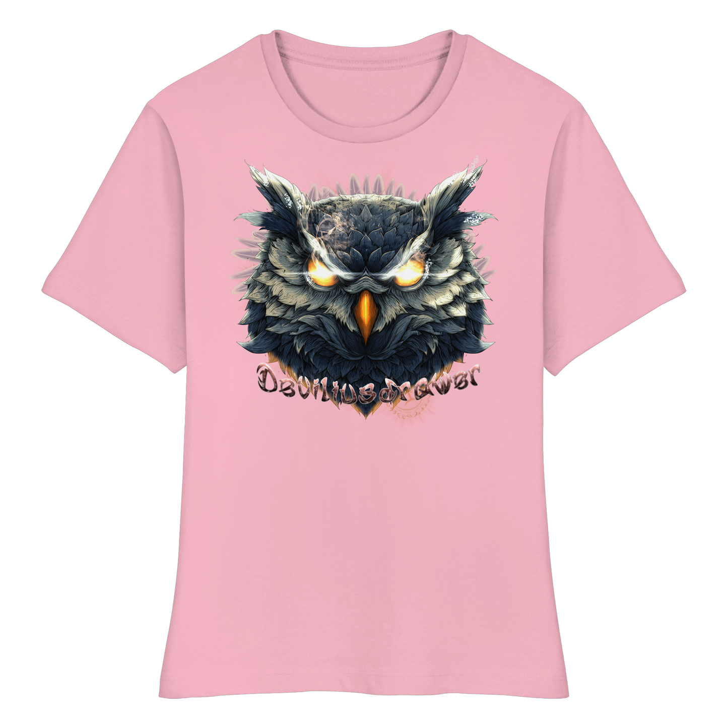 Deviliusdrawer Dark Fire Owl - Fitted Ladies Organic Shirt