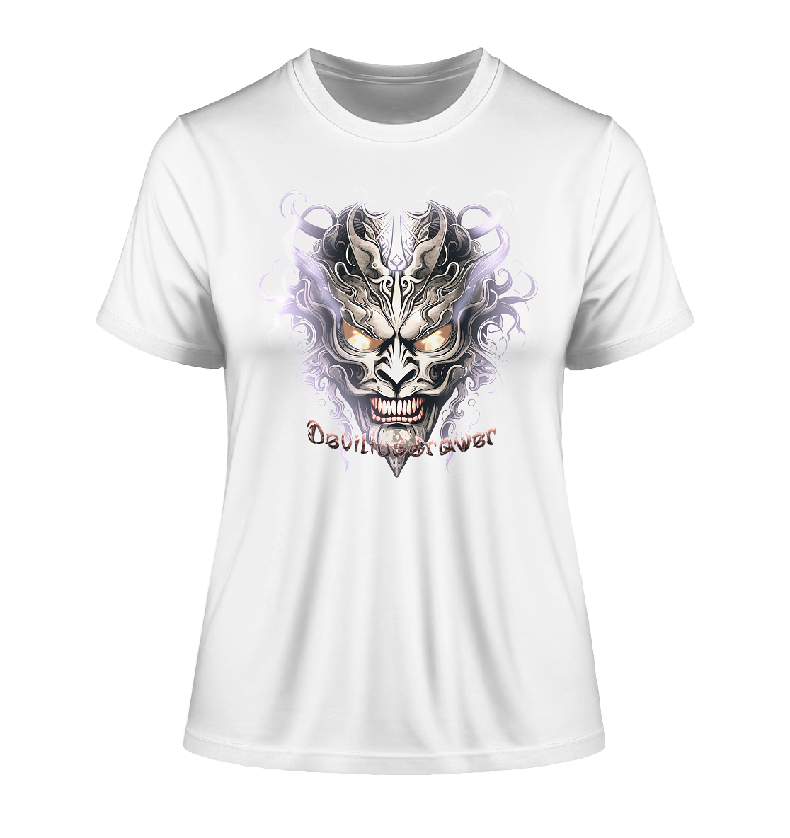 Deviliusdrawer Demon Mask Violet - Fitted Ladies Organic Shirt