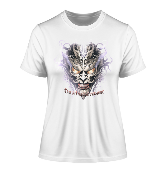Deviliusdrawer Demon Mask Violet - Fitted Ladies Organic Shirt