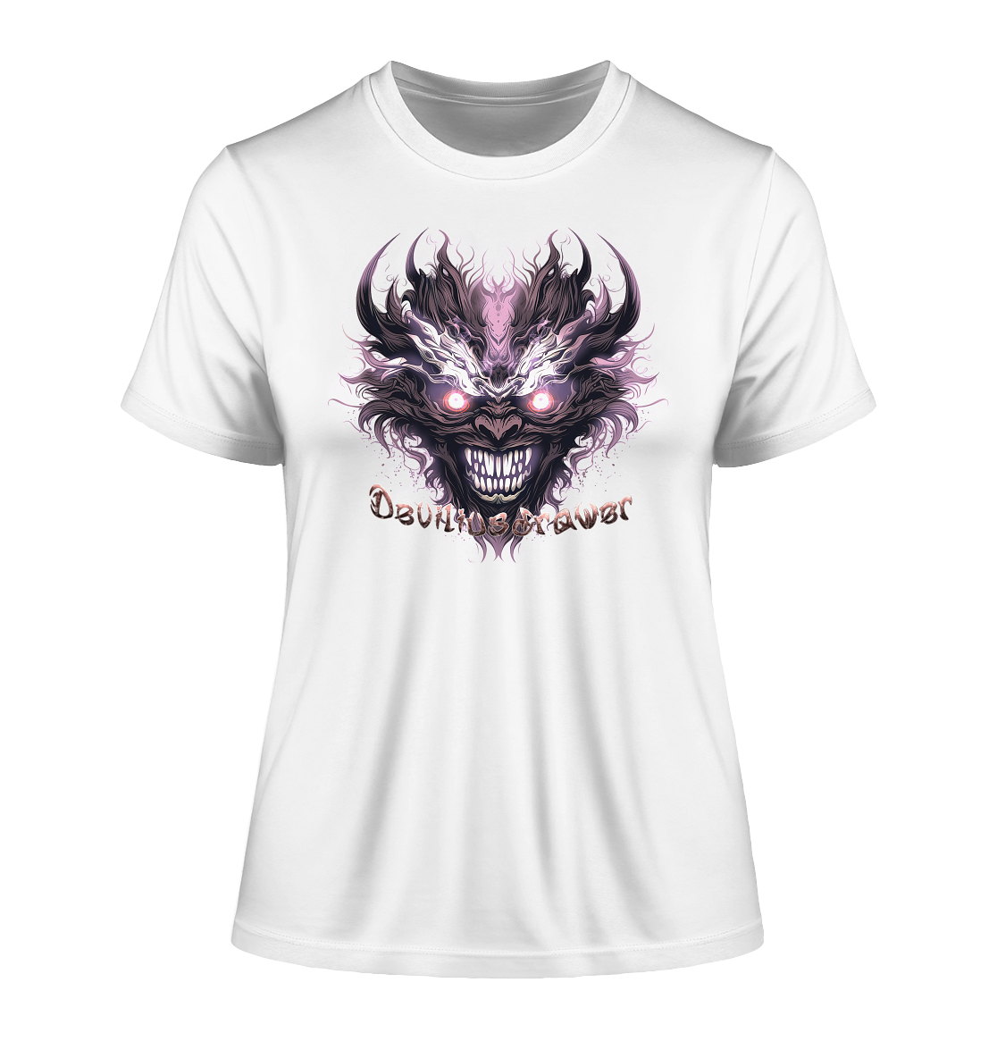 Deviliusdrawer Crazy Mask - Fitted Ladies Organic Shirt