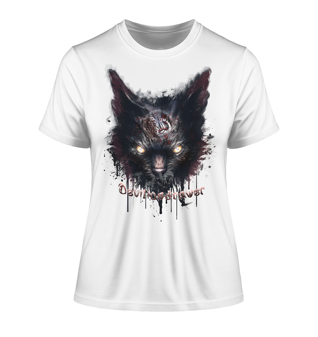 Deviliusdrawer Zombie Cat - Fitted Ladies Organic Shirt