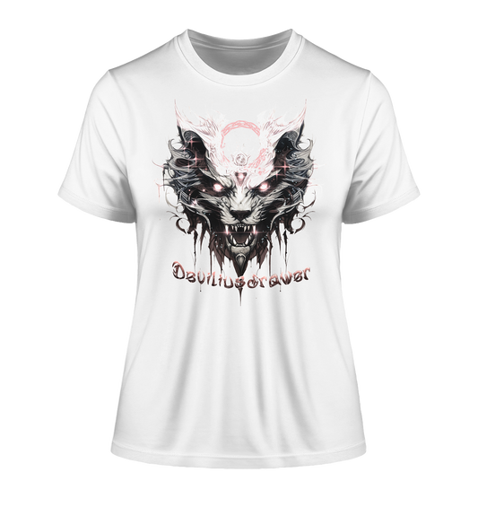Deviliusdrawer Demonic Glow Cat - Fitted Ladies Organic Shirt