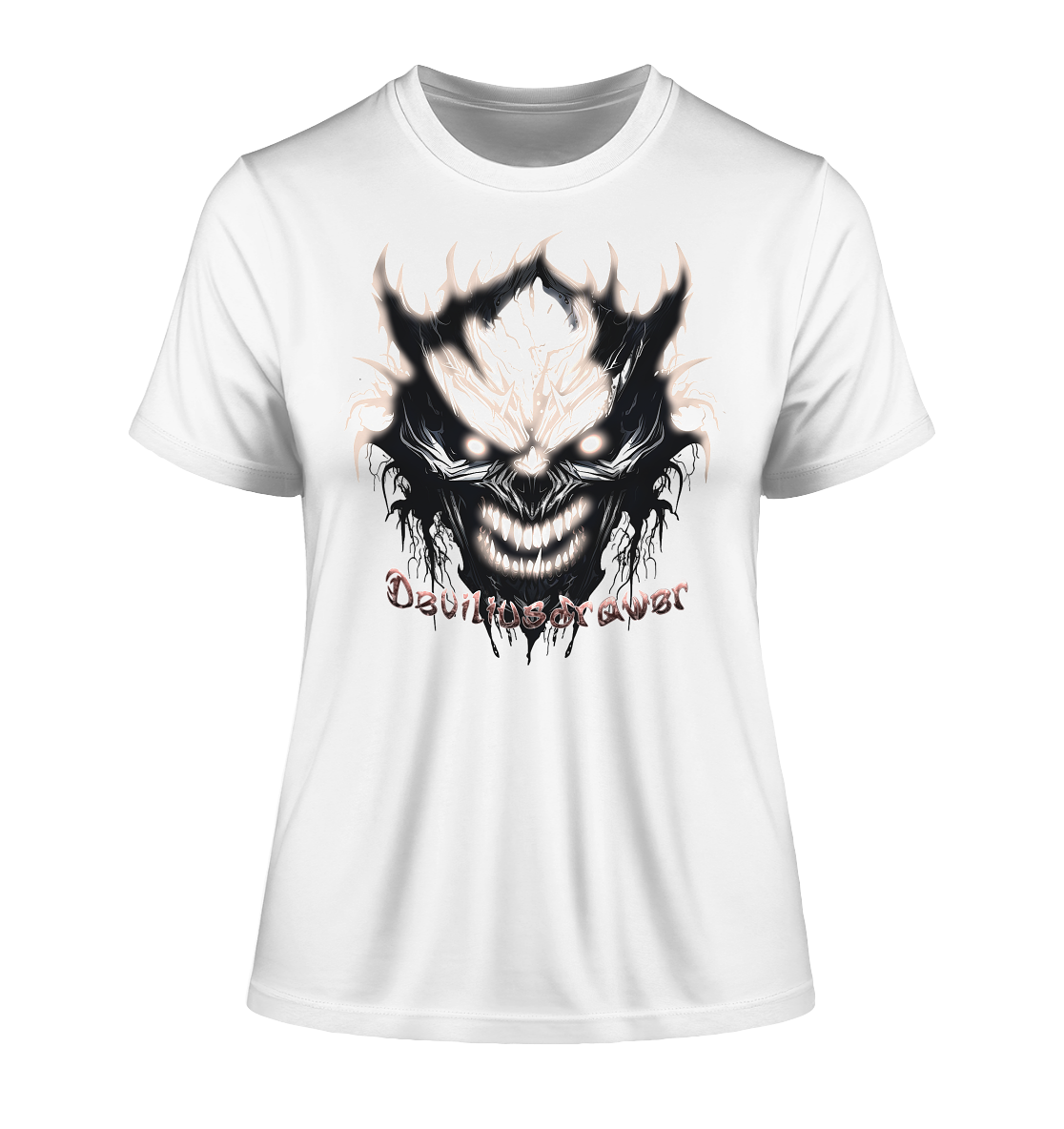 Deviliusdrawer Crazy Glow Devil - Fitted Ladies Organic Shirt