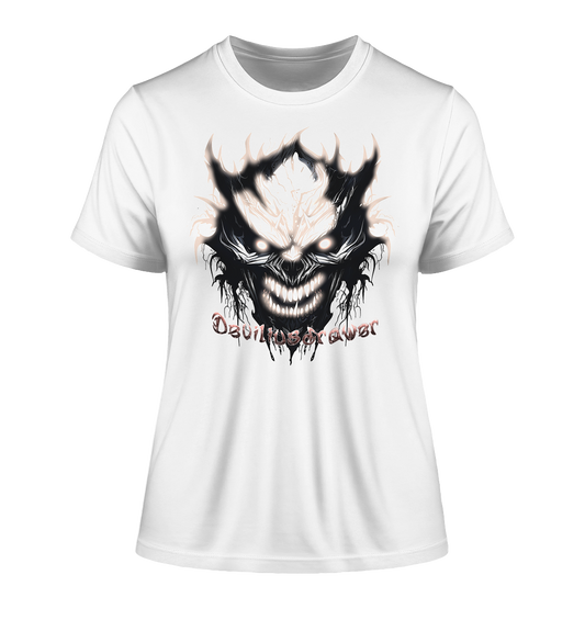 Deviliusdrawer Crazy Glow Devil - Fitted Ladies Organic Shirt