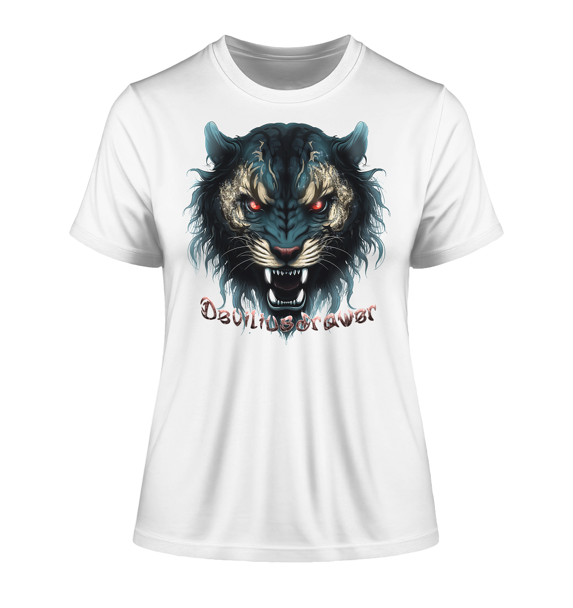 Deviliusdrawer Tigercat - Fitted Ladies Organic Shirt