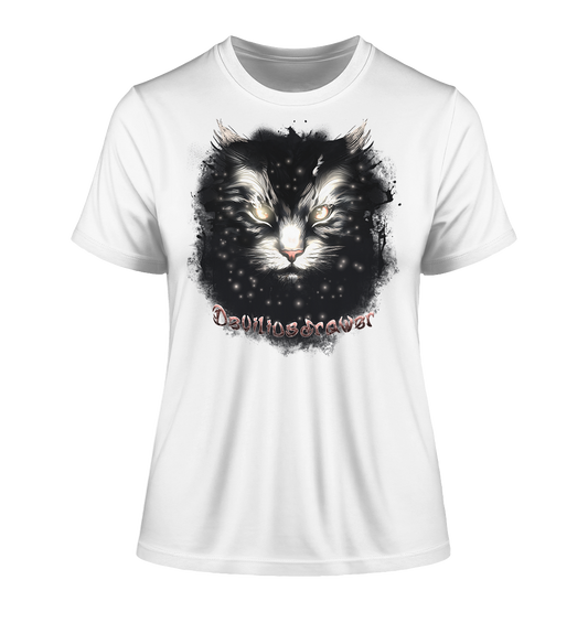 Deviliusdrawer Star Cat - Fitted Ladies Organic Shirt