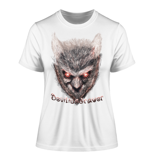Deviliusdrawer Red Eyed Owl - Fitted Ladies Organic Shirt