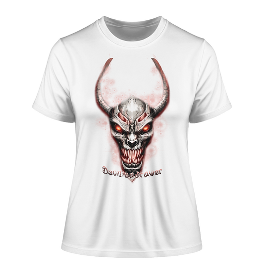 Deviliusdrawer Red Eyed Skeleton - Fitted Ladies Organic Shirt