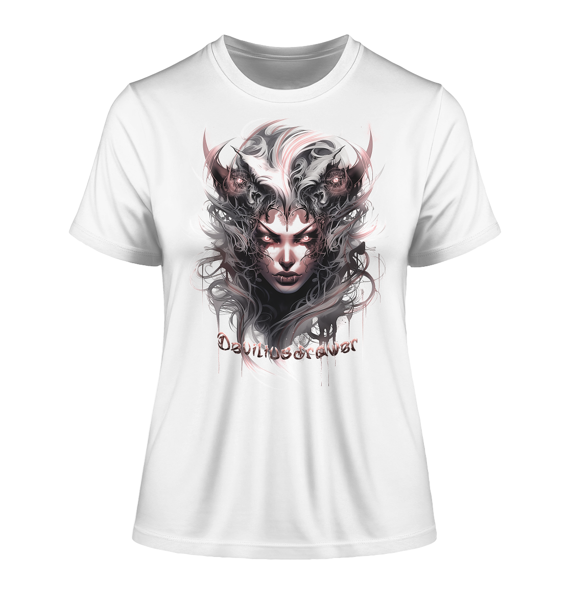 Deviliusdrawer Demonic Elf - Fitted Ladies Organic Shirt