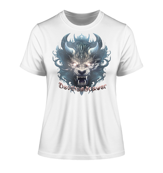 Deviliusdrawer Water Horn Tiger - Fitted Ladies Organic Shirt