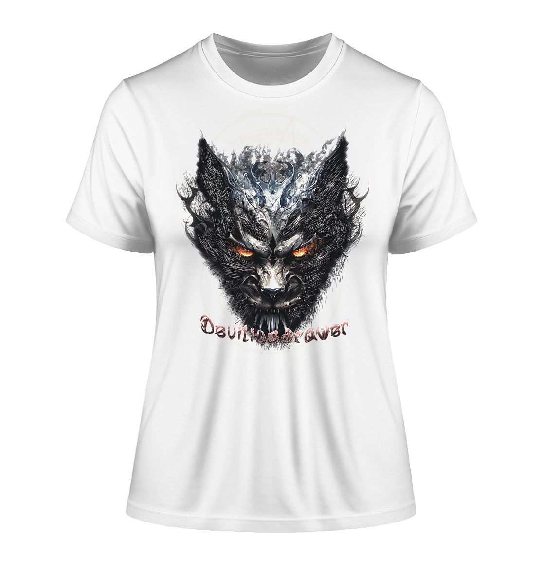 Deviliusdrawer Iron Cat - Fitted Ladies Organic Shirt