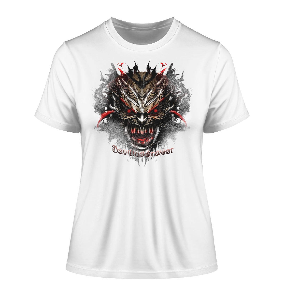 Deviliusdrawer Dark Redeyed Devil - Fitted Ladies Organic Shirt