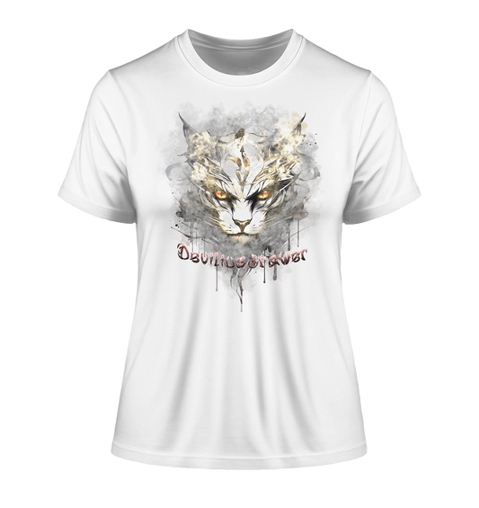 Deviliusdrawer White Catgod - Fitted Ladies Organic Shirt