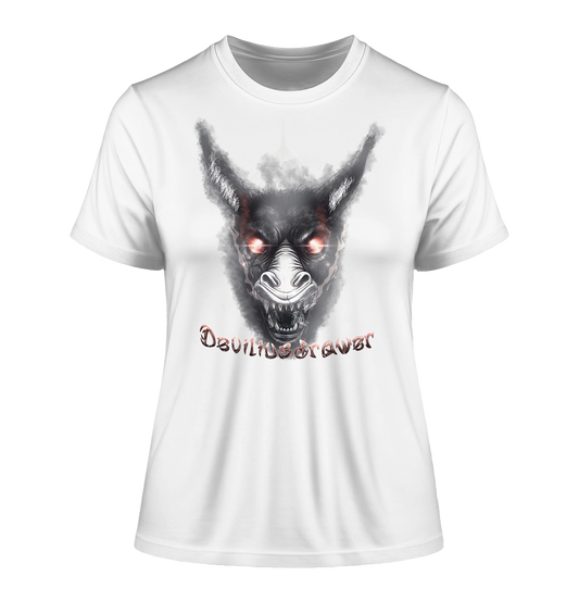 Deviliusdrawer Evil Donkey - Fitted Ladies Organic Shirt