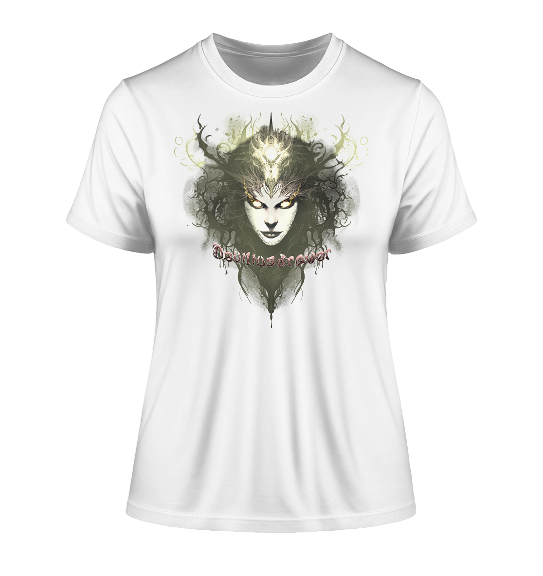 Deviliusdrawer Golden Demonica - Fitted Ladies Organic Shirt