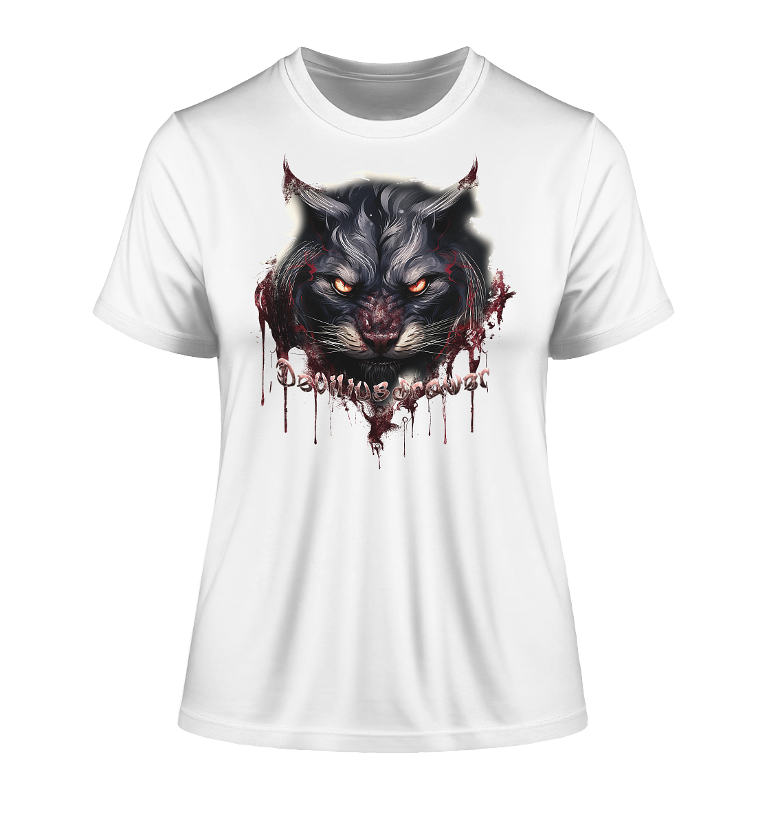 Deviliusdrawer Badass Cat - Fitted Ladies Organic Shirt
