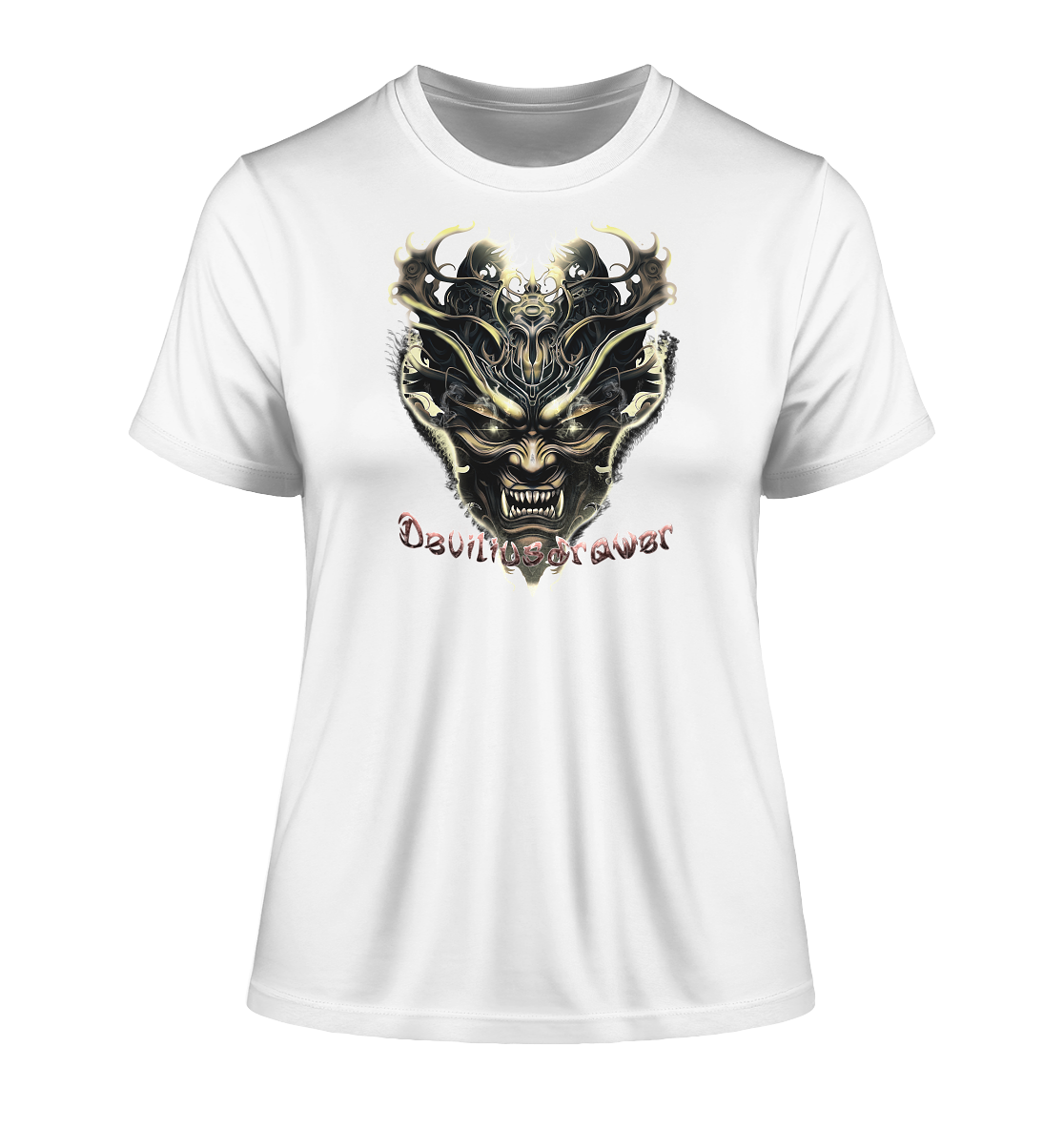 Deviliusdrawer Golden Demon Vampire - Fitted Ladies Organic Shirt
