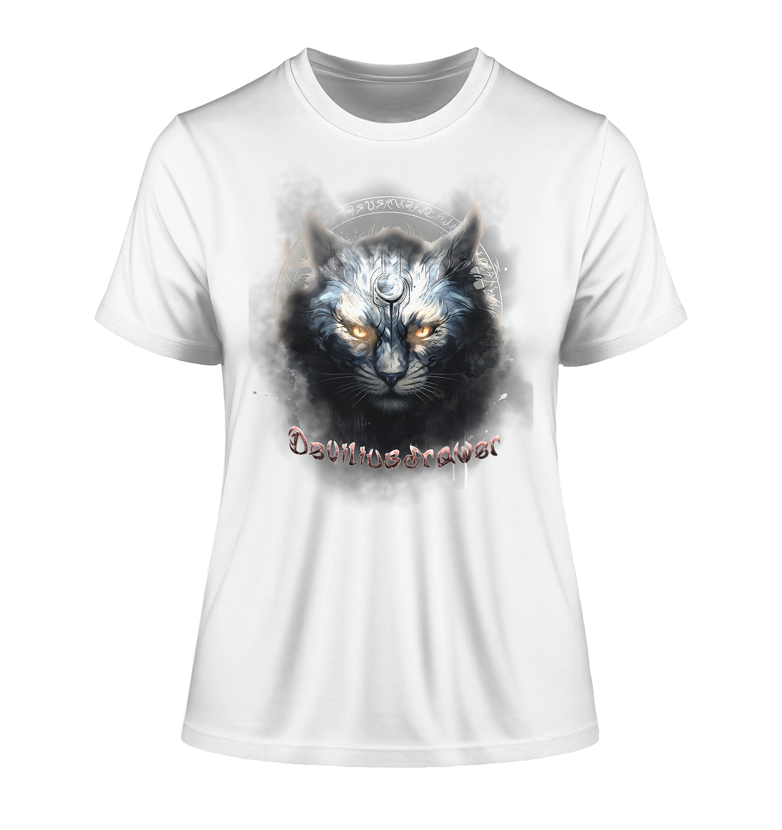 Deviliusdrawer Mysthic Cat - Fitted Ladies Organic Shirt
