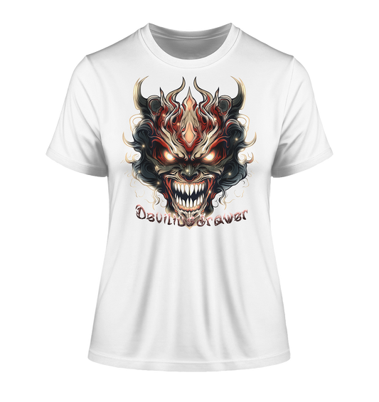 Deviliusdrawer Evil Vamp Mask - Fitted Ladies Organic Shirt