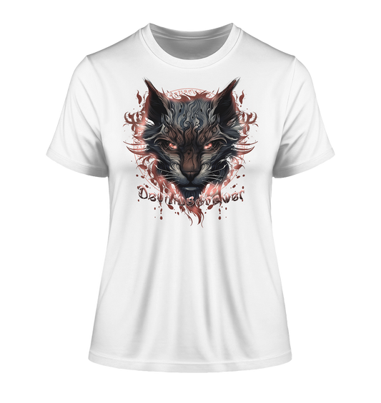 Deviliusdrawer Devil Cat - Fitted Ladies Organic Shirt