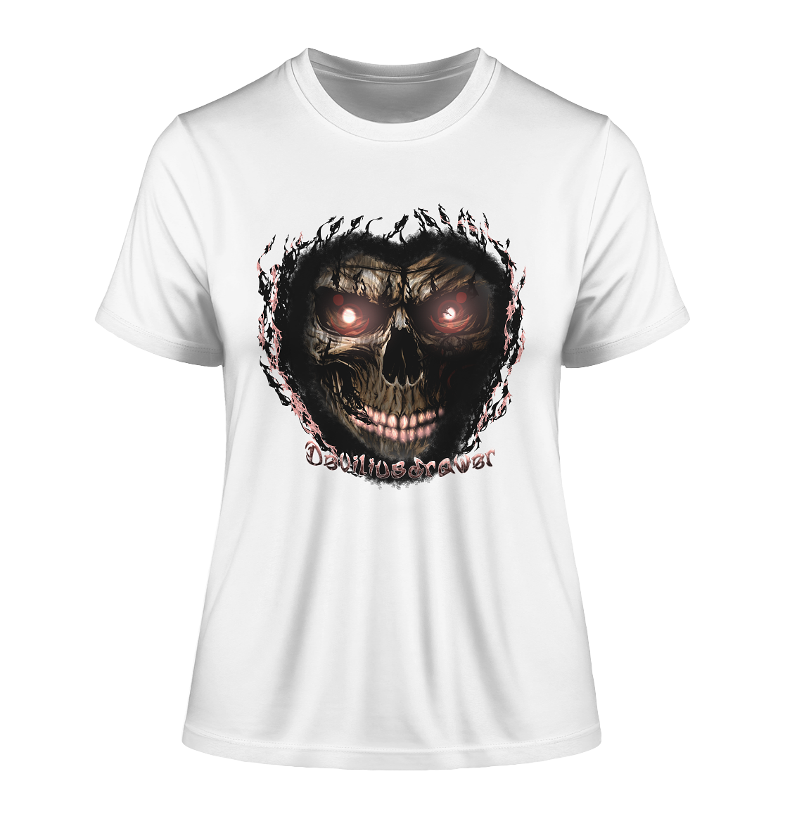 Deviliusdrawer Glow Skeleton - Fitted Ladies Organic Shirt