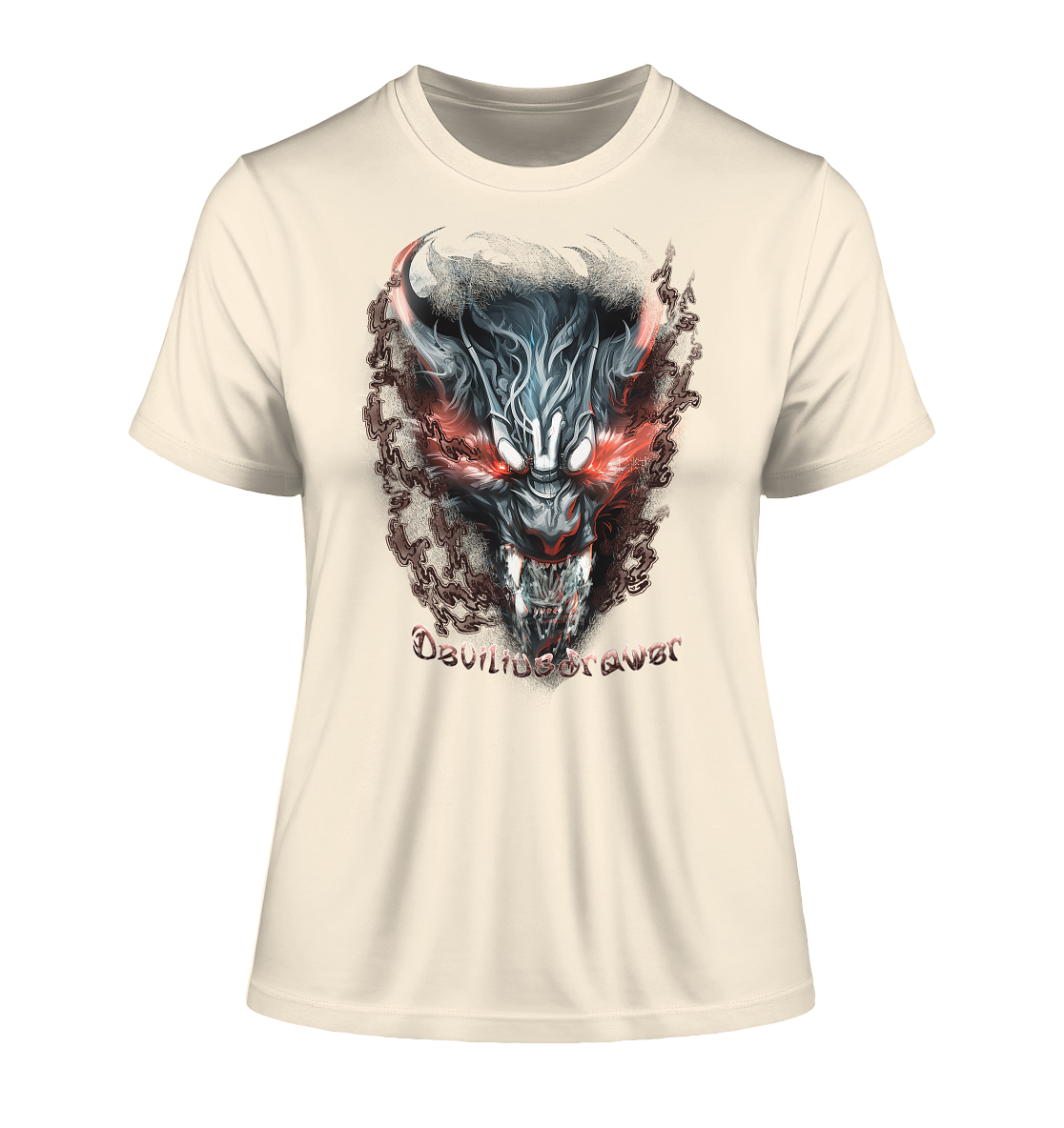 Deviliusdrawer Beast Wolf - Fitted Ladies Organic Shirt