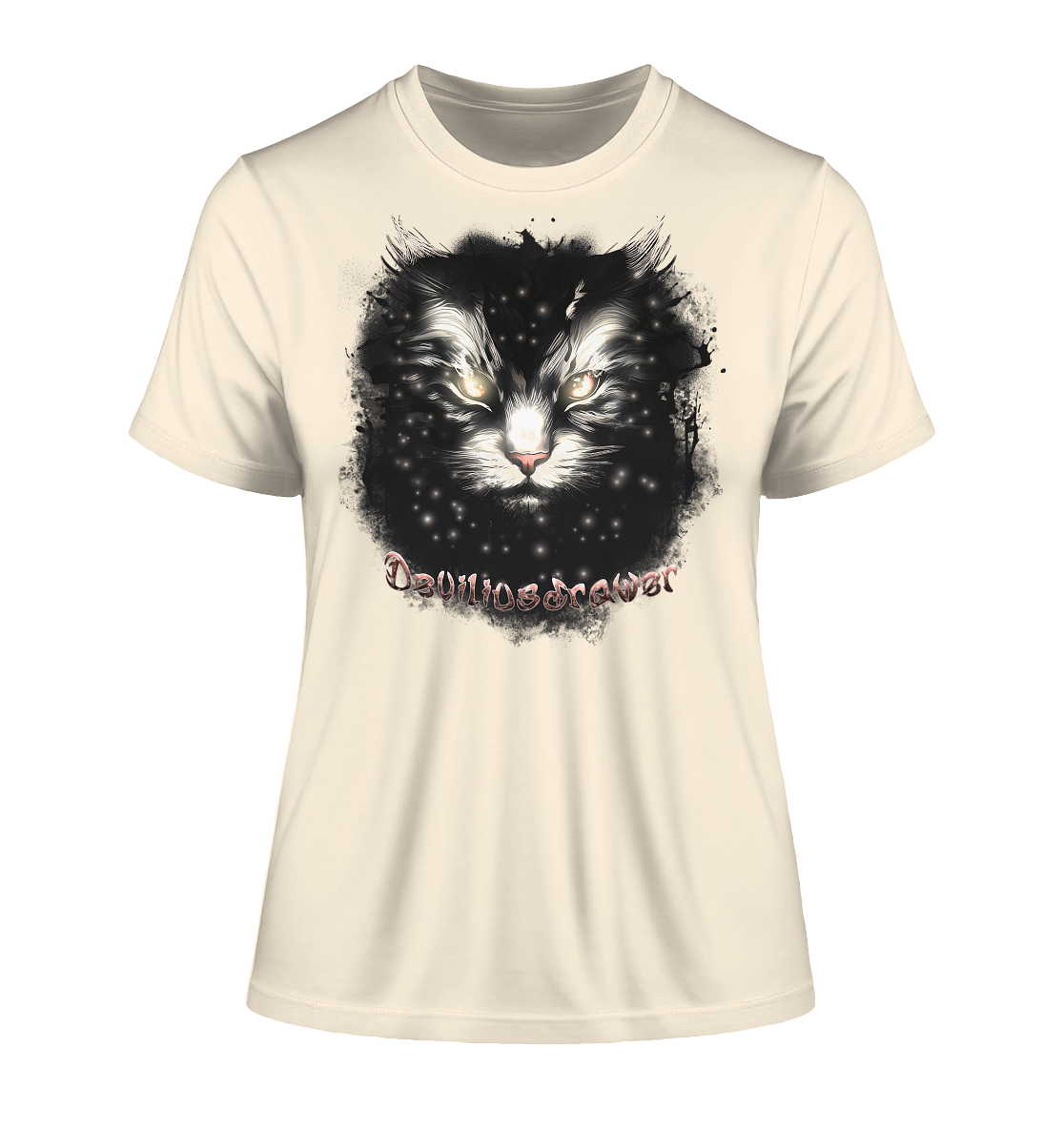 Deviliusdrawer Star Cat - Fitted Ladies Organic Shirt
