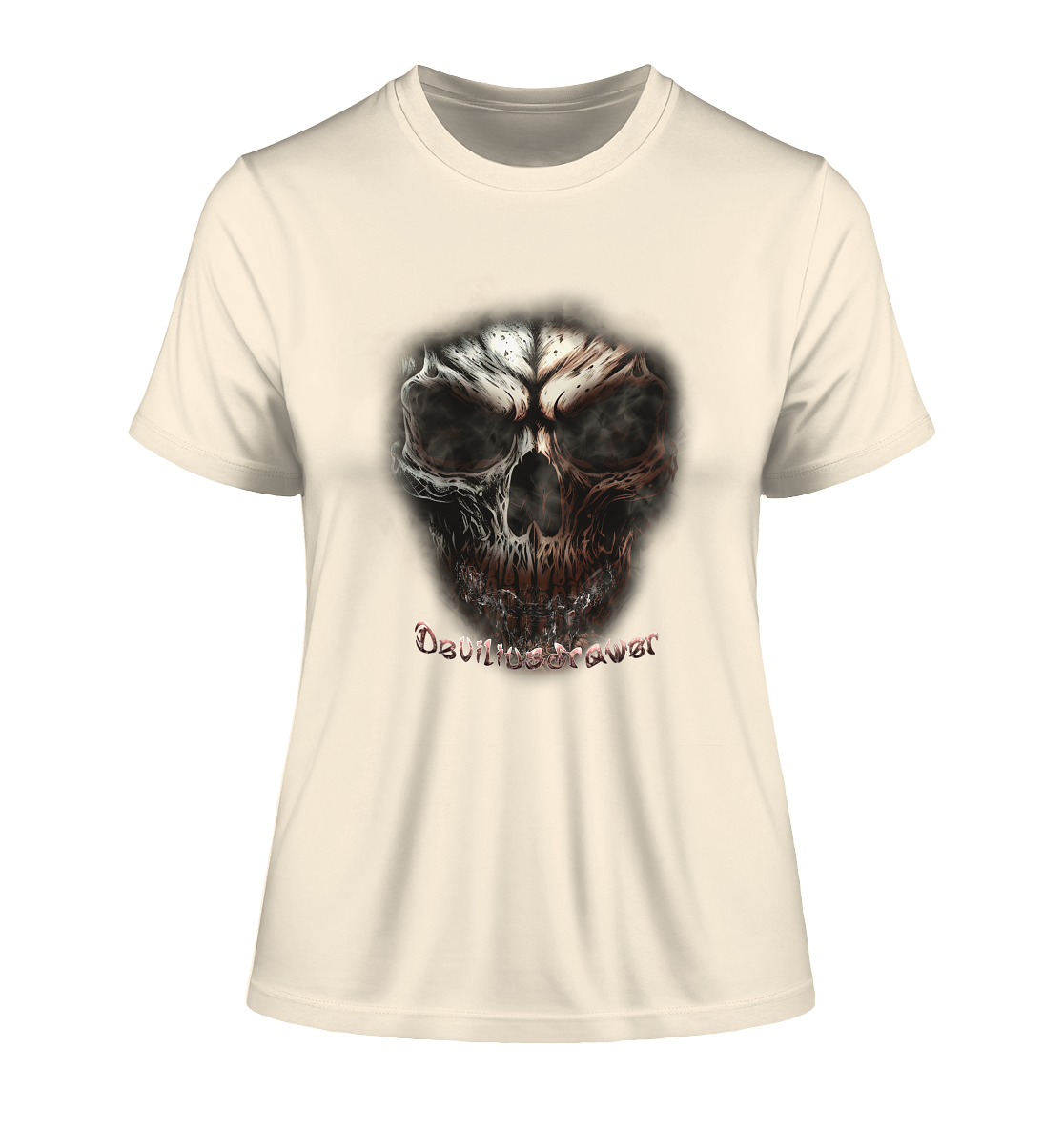 Deviliusdrawer Fire Skeleton - Fitted Ladies Organic Shirt