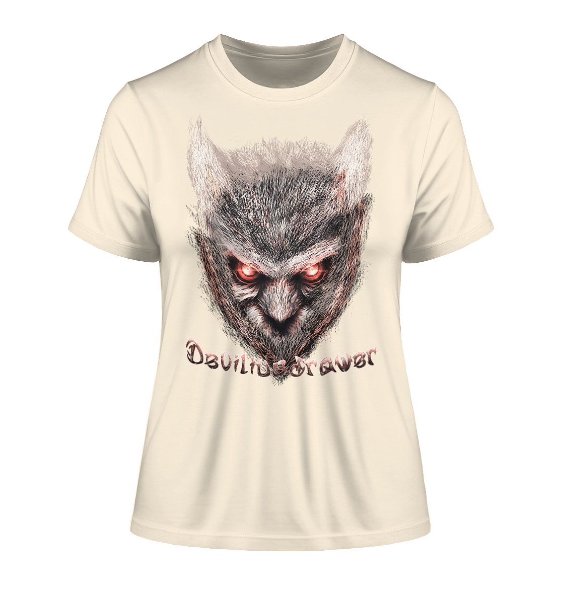 Deviliusdrawer Red Eyed Owl - Fitted Ladies Organic Shirt