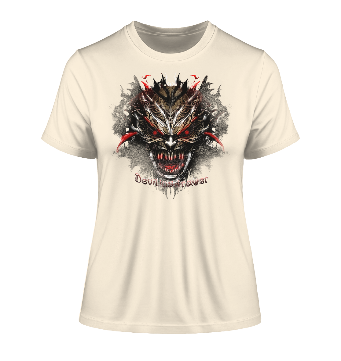 Deviliusdrawer Dark Redeyed Devil - Fitted Ladies Organic Shirt