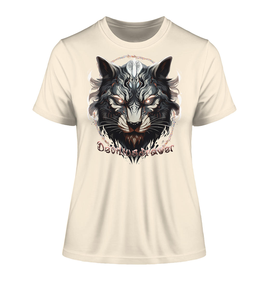 Deviliusdrawer Wolfcat - Fitted Ladies Organic Shirt
