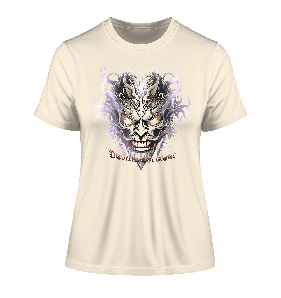 Deviliusdrawer Demon Mask Violet - Fitted Ladies Organic Shirt
