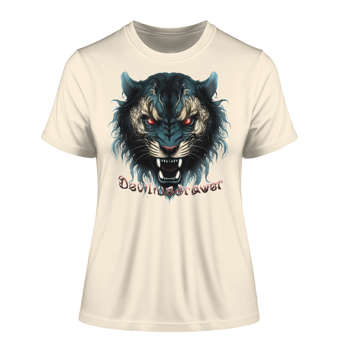 Deviliusdrawer Tigercat - Fitted Ladies Organic Shirt