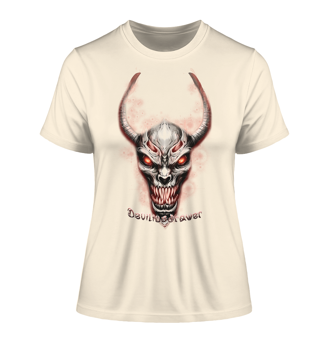 Deviliusdrawer Red Eyed Skeleton - Fitted Ladies Organic Shirt