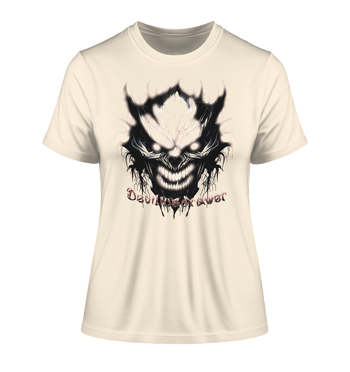 Deviliusdrawer Crazy Glow Devil - Fitted Ladies Organic Shirt