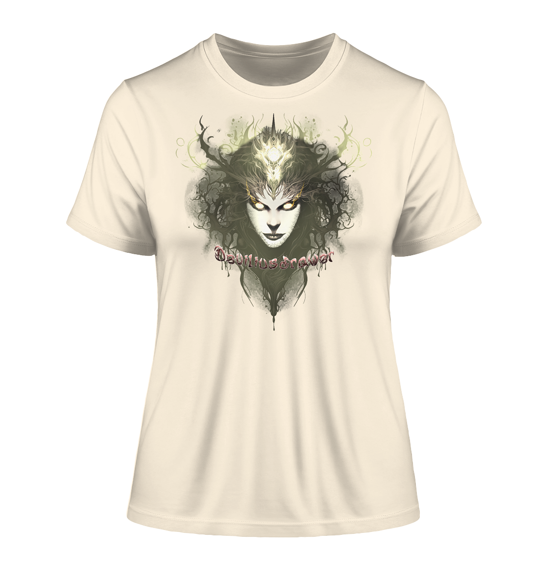 Deviliusdrawer Golden Demonica - Fitted Ladies Organic Shirt