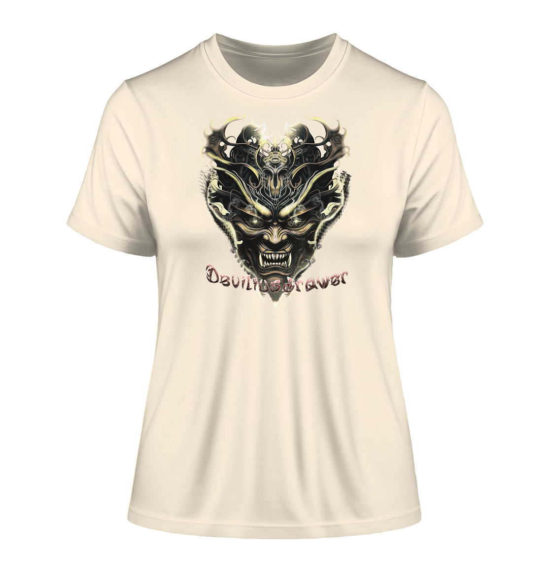 Deviliusdrawer Golden Demon Vampire - Fitted Ladies Organic Shirt