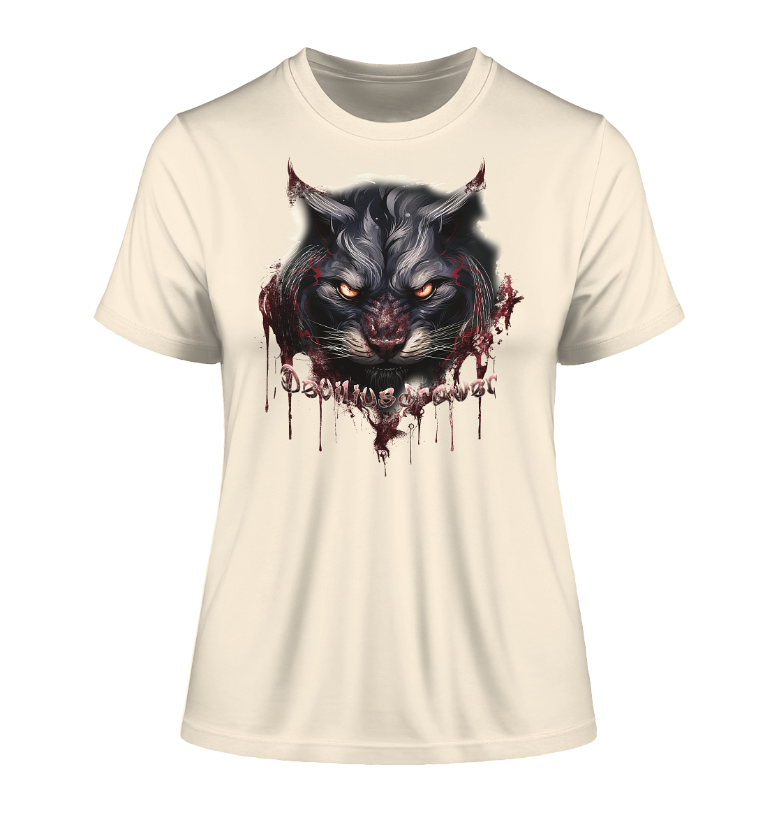 Deviliusdrawer Badass Cat - Fitted Ladies Organic Shirt