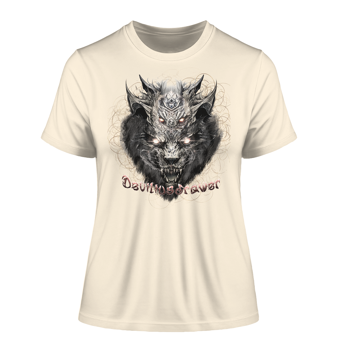Deviliusdrawer Magical Beast Cat - Fitted Ladies Organic Shirt