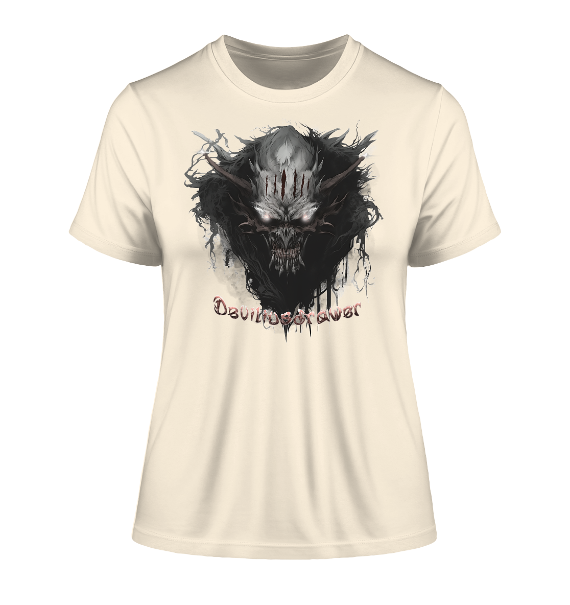 Deviliusdrawer Dark Smoke Demon - Fitted Ladies Organic Shirt