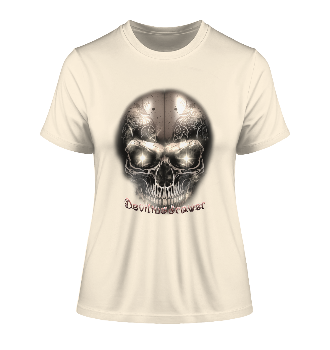 Deviliusdrawer Fire Skeleton Iron - Fitted Ladies Organic Shirt