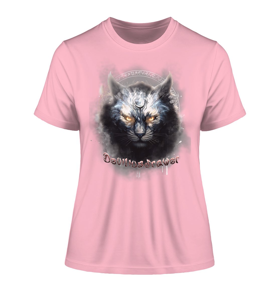 Deviliusdrawer Mysthic Cat - Fitted Ladies Organic Shirt