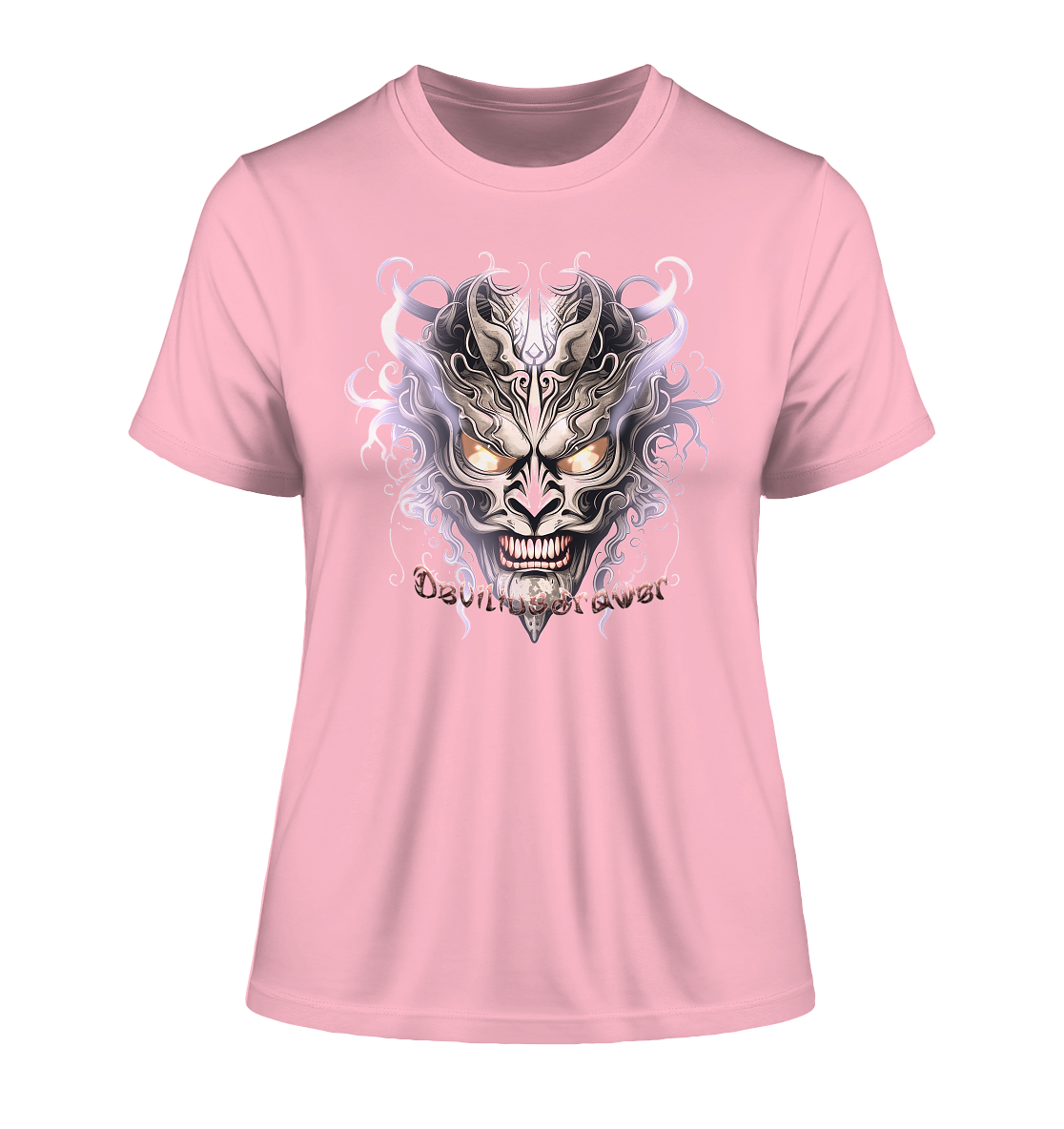 Deviliusdrawer Demon Mask Violet - Fitted Ladies Organic Shirt